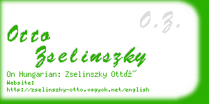 otto zselinszky business card